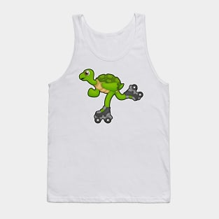 Turtle as Skater with Roller skates Tank Top